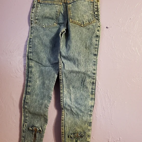 VINTAGE DUNGAREE ankle zip size 3 - Picture 3 of 5